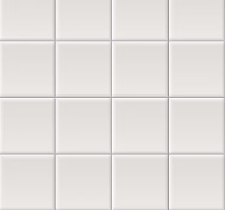 Papier peint carrelage blanc motif carreaux - TenStickers