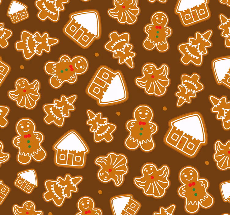 Papier peint salon Biscuits de noël - TenStickers