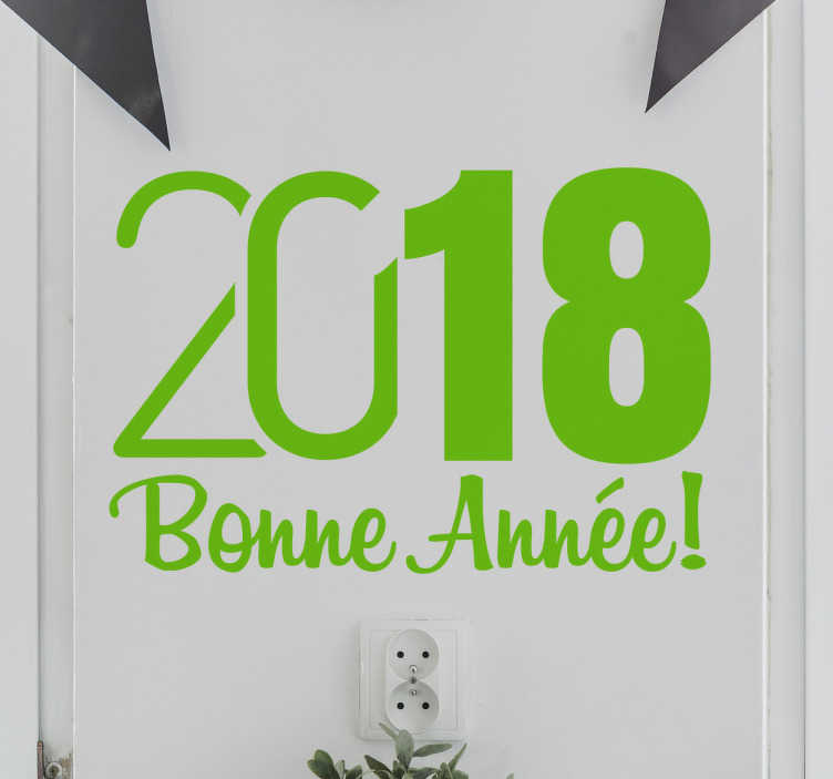 Sticker 2018 Bonne année TenStickers sticker 2018 bonne annee