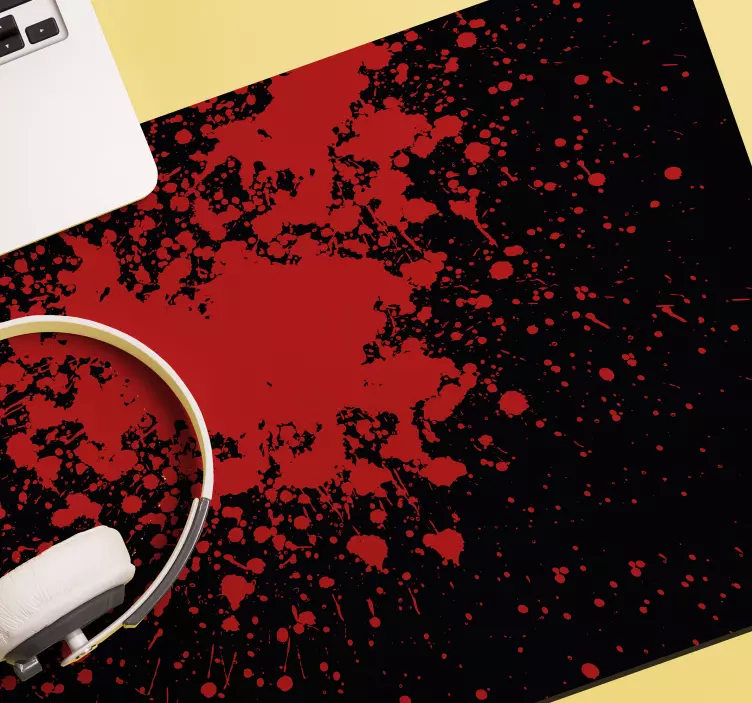 Tapis de souris gaming de sang éclaboussé - TenStickers