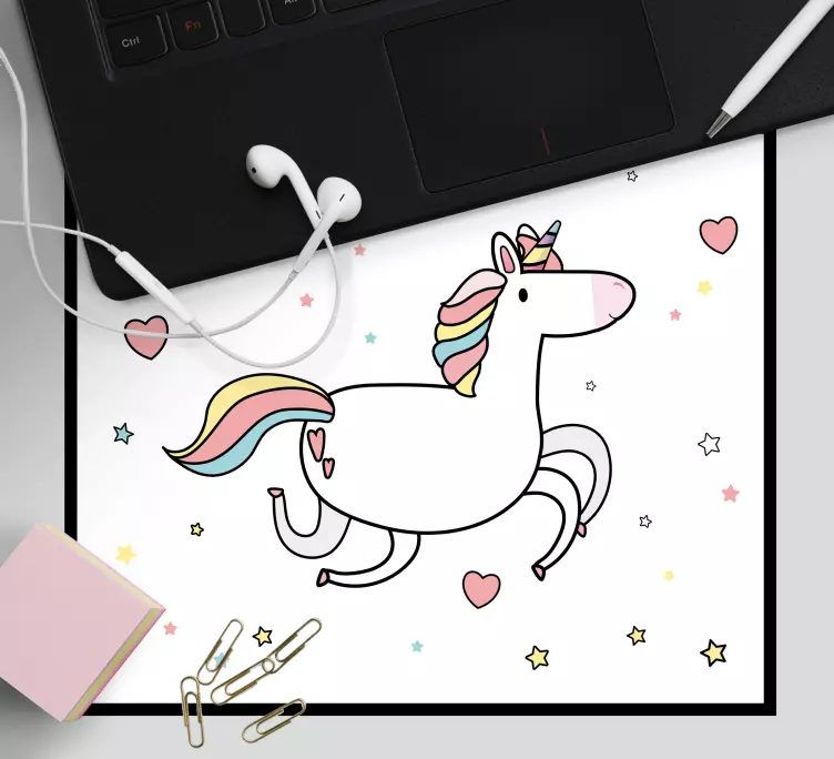 Tapis de souris animé licorne fantaisiste - TenStickers