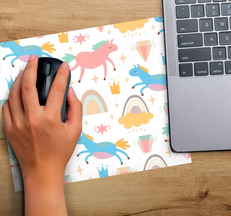 Tapis de souris animé motifs de licornes mignons - TenStickers