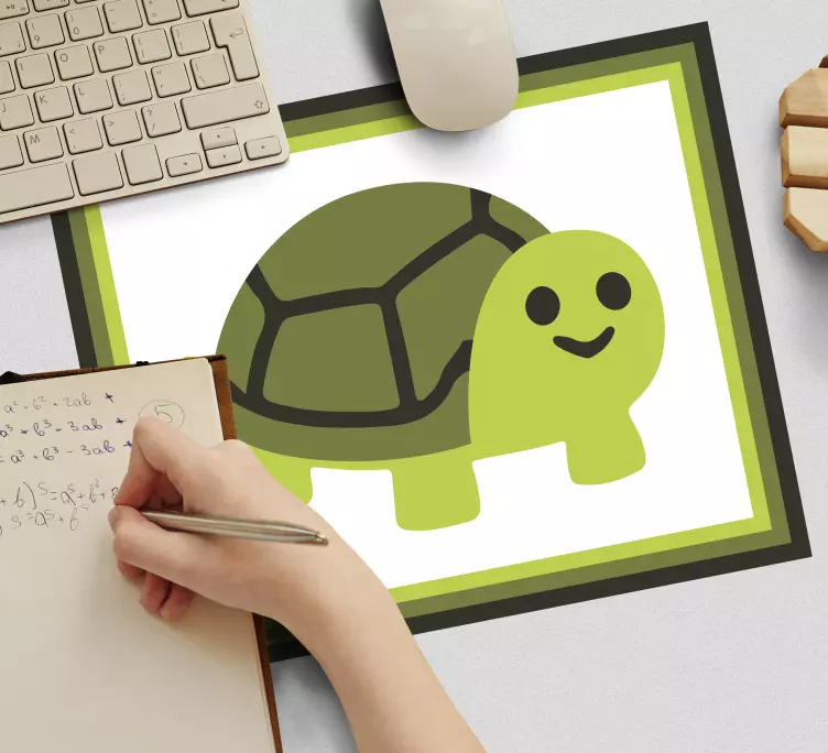 Tapis de souris animé tortue joyeuse - TenStickers