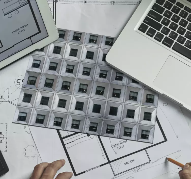 Tapis de souris architecture style brutaliste - TenStickers