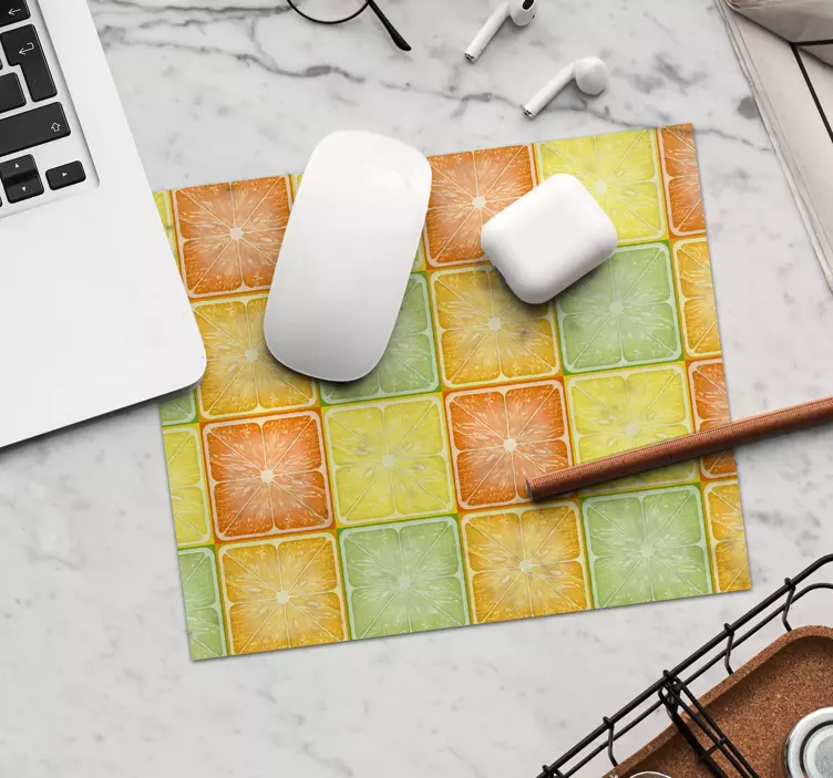 tapis de souris motif Texture d'agrumes colorée - TenStickers