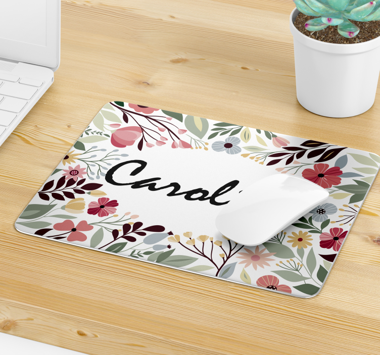 Tapis de souris floral personnalisable - TenStickers