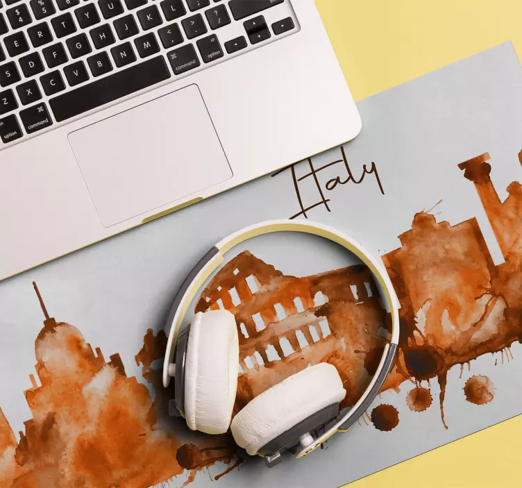 Tapis de souris carte du monde aquarelle de rome - TenStickers