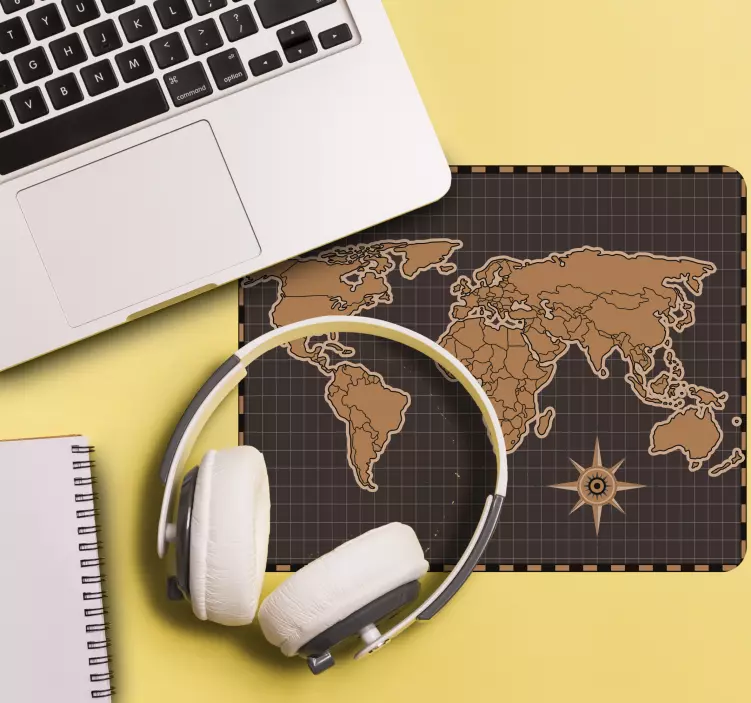 Tapis de souris carte du monde carte du monde étendue - TenStickers
