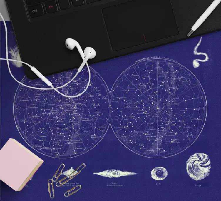 Tapis de souris carte du monde cosmos étoilé - TenStickers