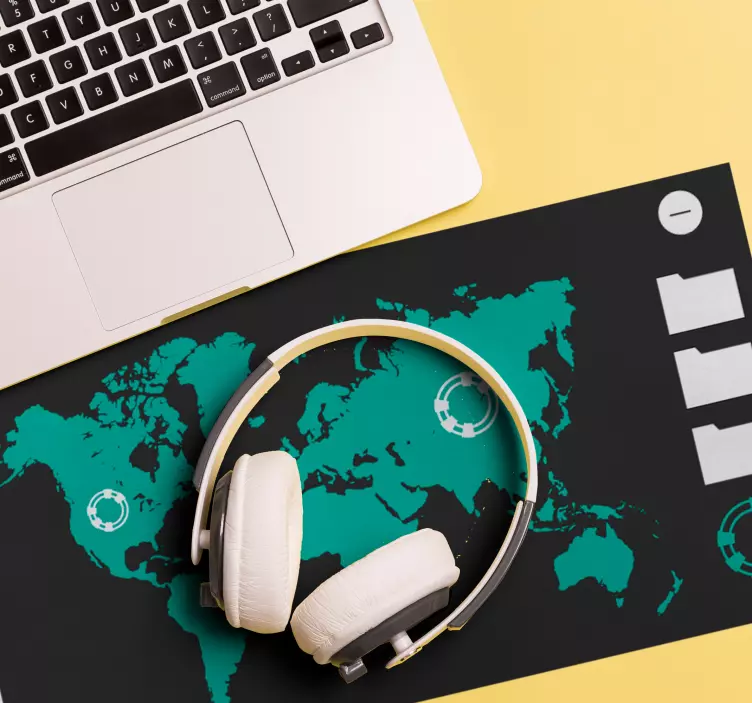 Tapis de souris carte du monde design carte du monde - TenStickers