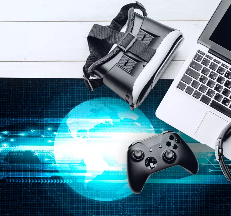 Tapis de souris carte du monde illustration lumineuse - TenStickers