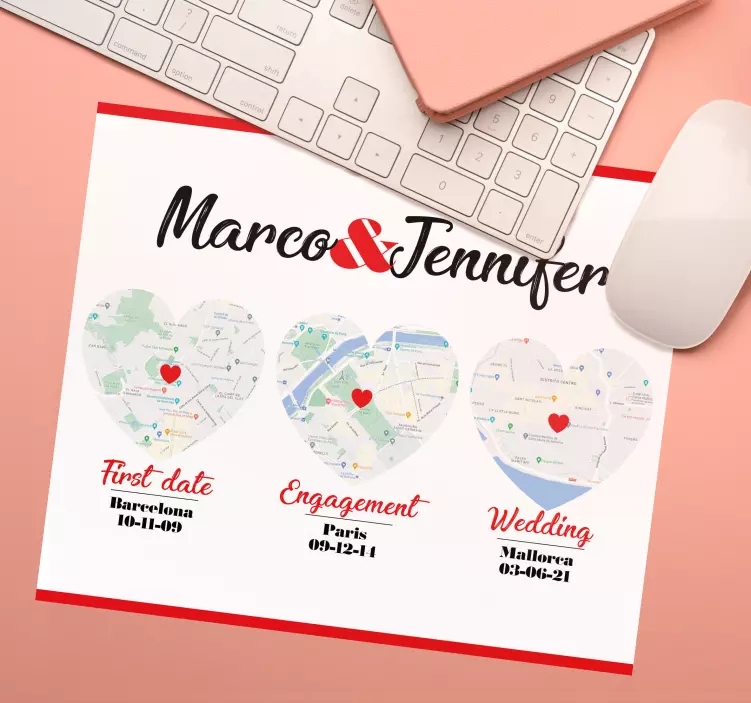 Tapis de souris perso lieux moments spéciaux - TenStickers