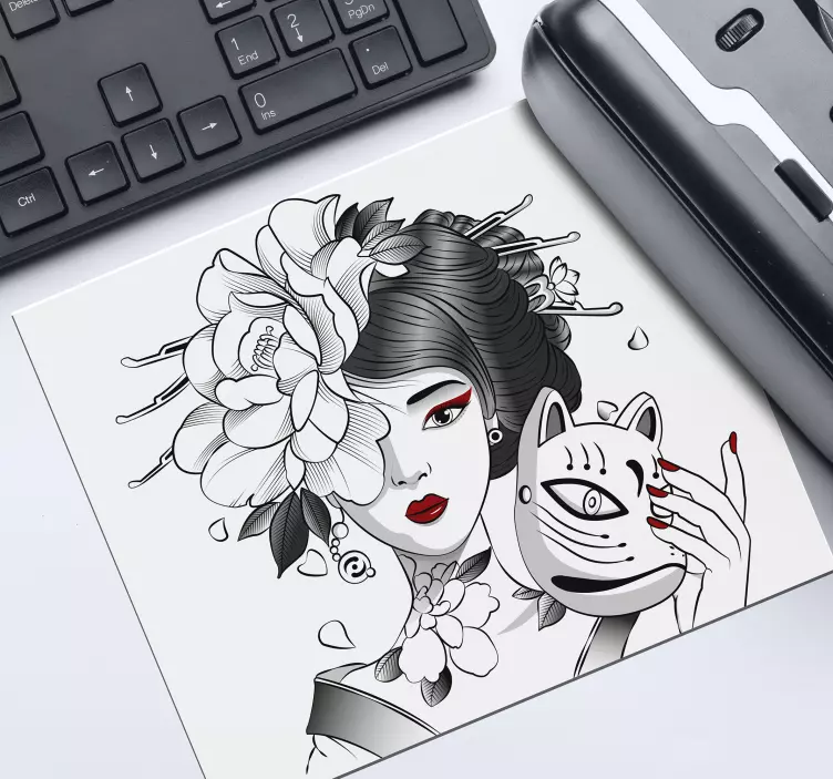 tapis de souris anime Fille anime gothique - TenStickers