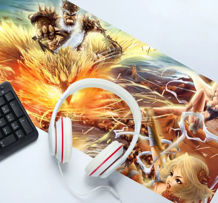 Tapis de souris gamer bataille Épique fantastique - TenStickers