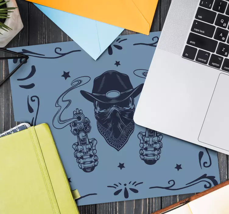 Tapis de souris gamer illustration cowboy tireur - TenStickers