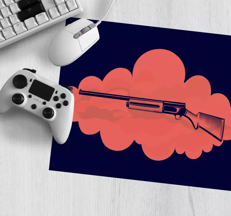 Tapis de souris gamer illustration d'arme stylisée - TenStickers