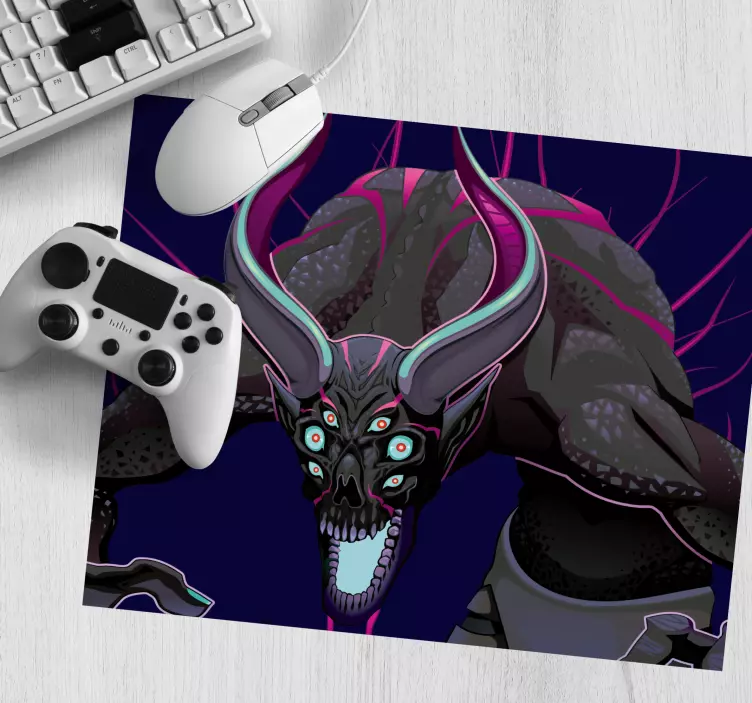 Tapis de souris gamer illustration de créature mythique - TenStickers