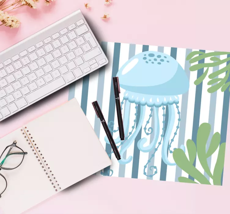 Tapis de souris gamer illustration de méduse ludique - TenStickers