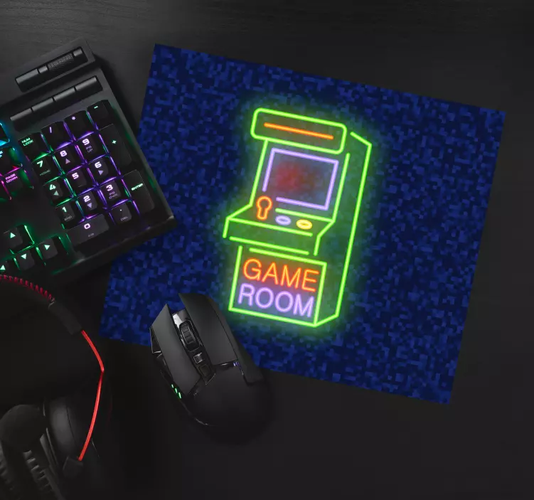Tapis de souris gamer néon jeu arcade - TenStickers