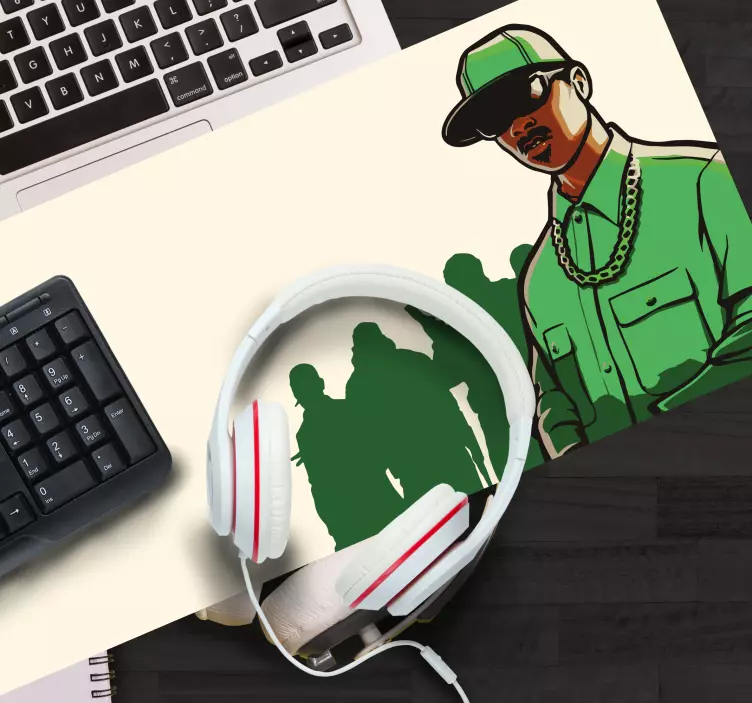 Tapis de souris gamer silhouette de personnage stylisée - TenStickers