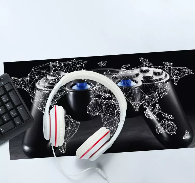 Tapis de souris gamer univers des manettes connectées - TenStickers