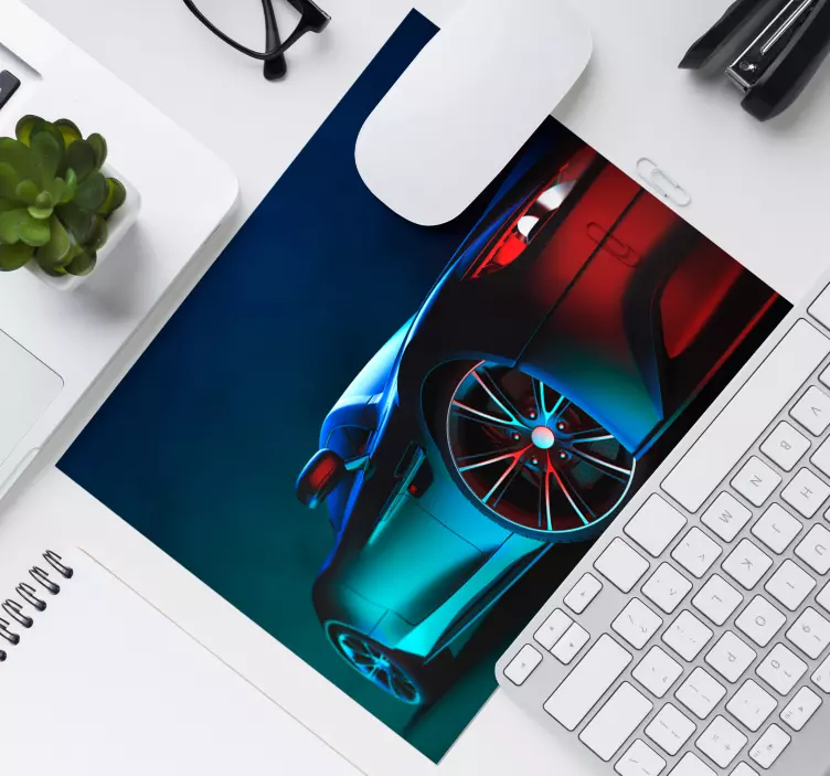 Tapis de souris gamer vue latérale de voiture élégante - TenStickers