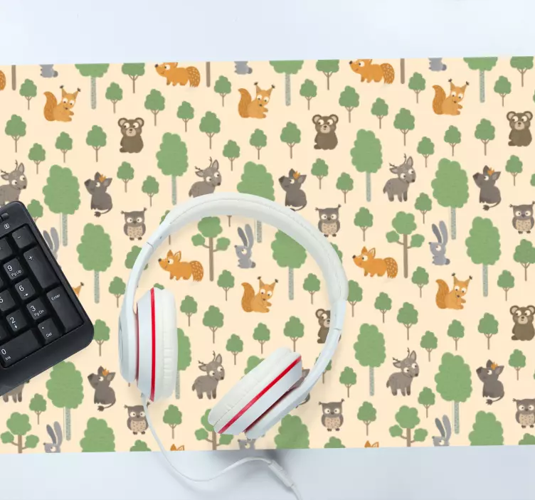 Tapis de souris motif animaux de la forêt mignons - TenStickers