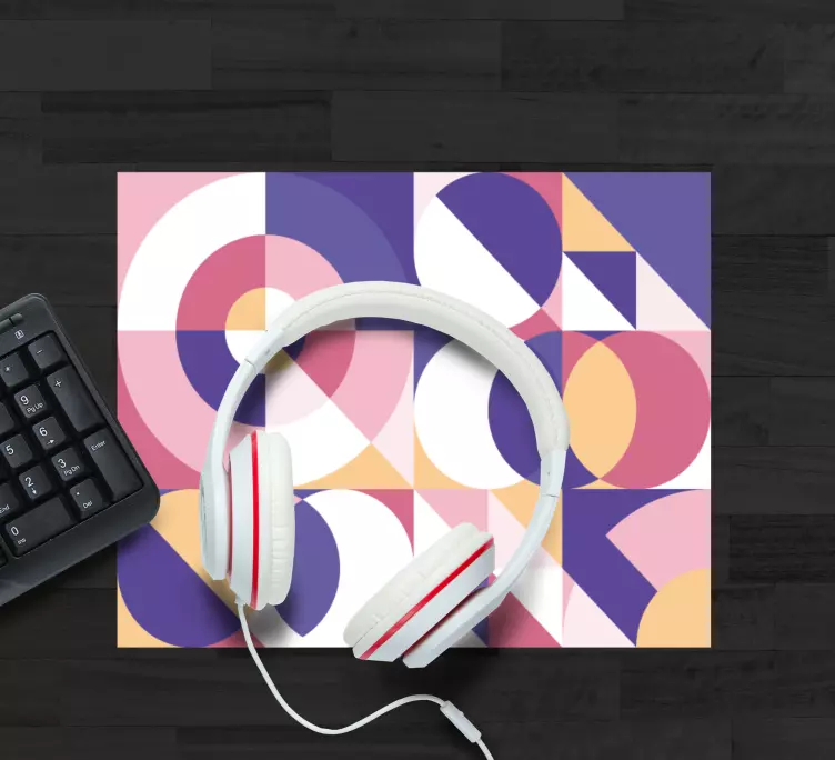 Tapis de souris motif blocs de couleurs géométriques - TenStickers