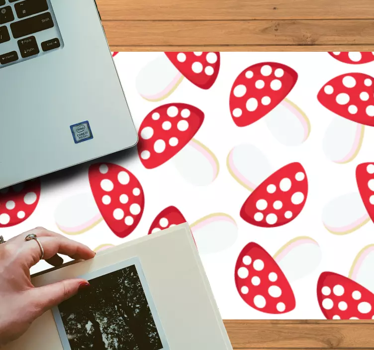 Tapis de souris motif champignon rouge - TenStickers