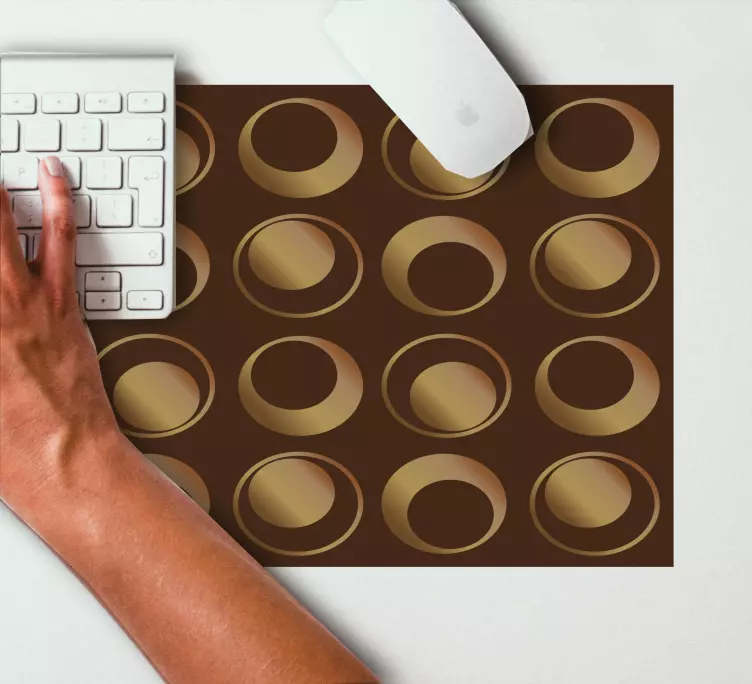 Tapis de souris motif circulaire marron - TenStickers