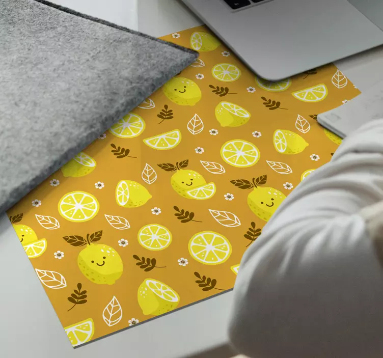 Tapis de souris motif citron joyeux - TenStickers