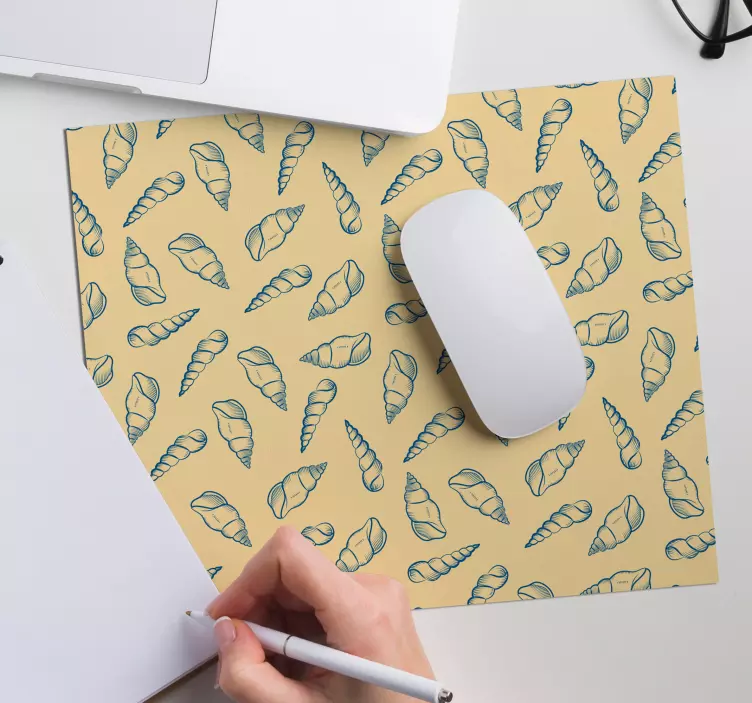 Tapis de souris motif coquillage en spirale - TenStickers