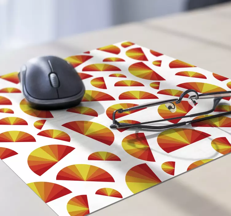 Tapis de souris motif demi-cercles colorés - TenStickers