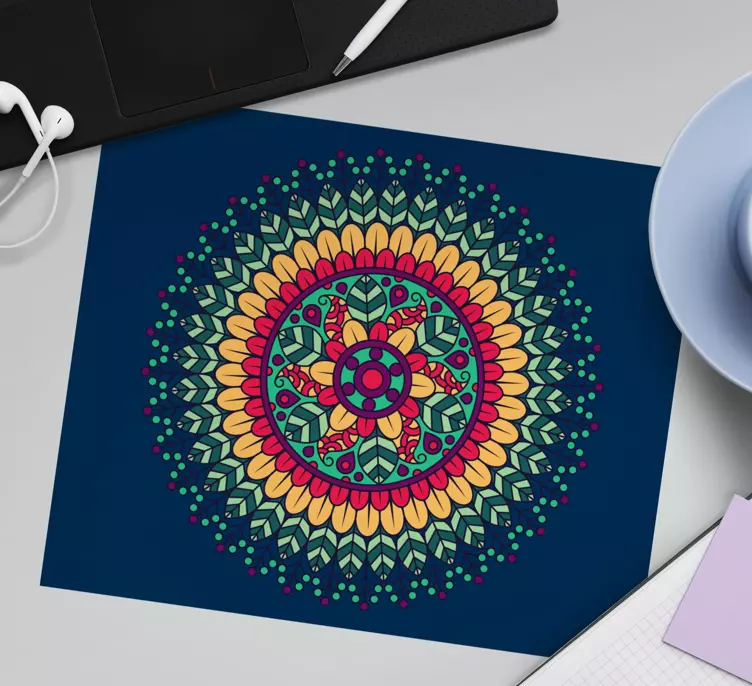 Tapis de souris motif design mandala coloré - TenStickers