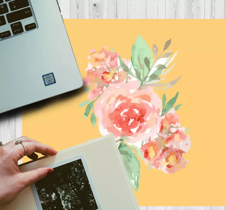 Tapis de souris motif éclat floral - TenStickers