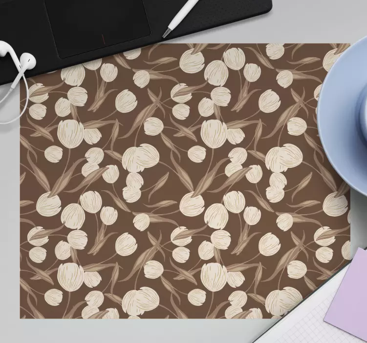 Tapis de souris motif éléments floraux - TenStickers