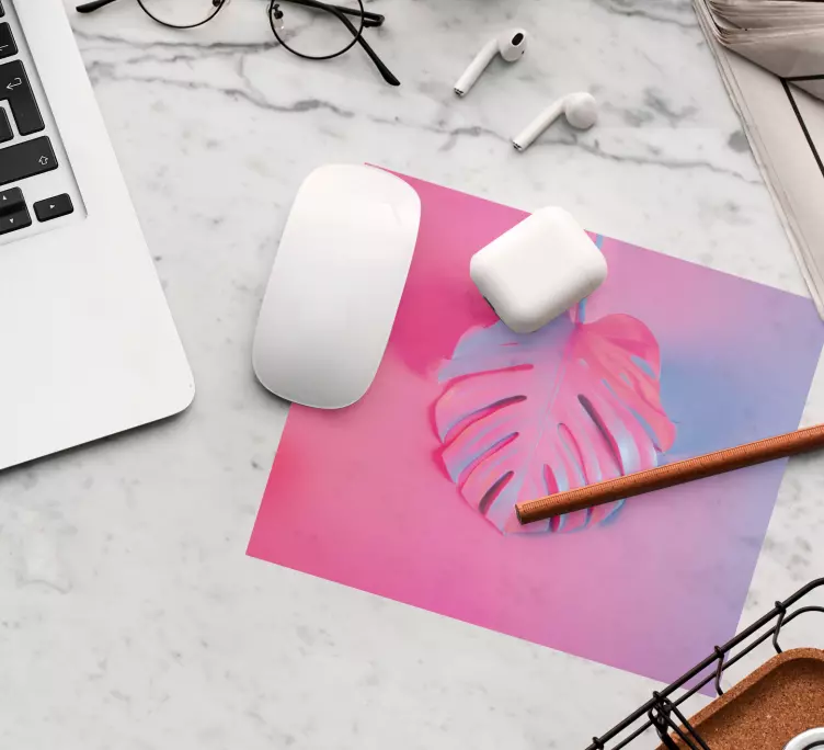 Tapis de souris motif feuille abstraite - TenStickers