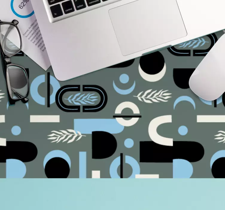 Tapis de souris motif feuille géométrique - TenStickers