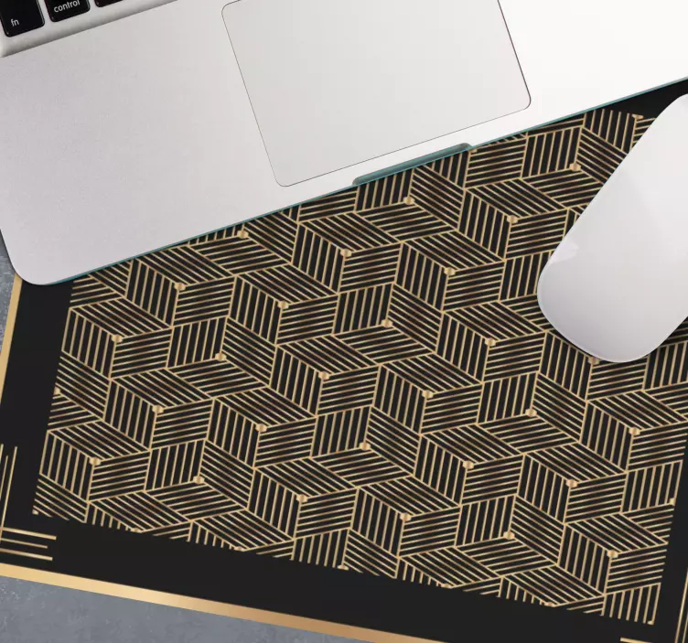 Tapis de souris motif feuilles géométriques - TenStickers