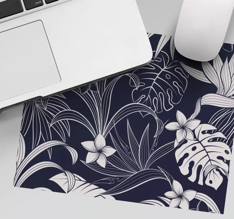 Tapis de souris motif fleurs tropicales - TenStickers