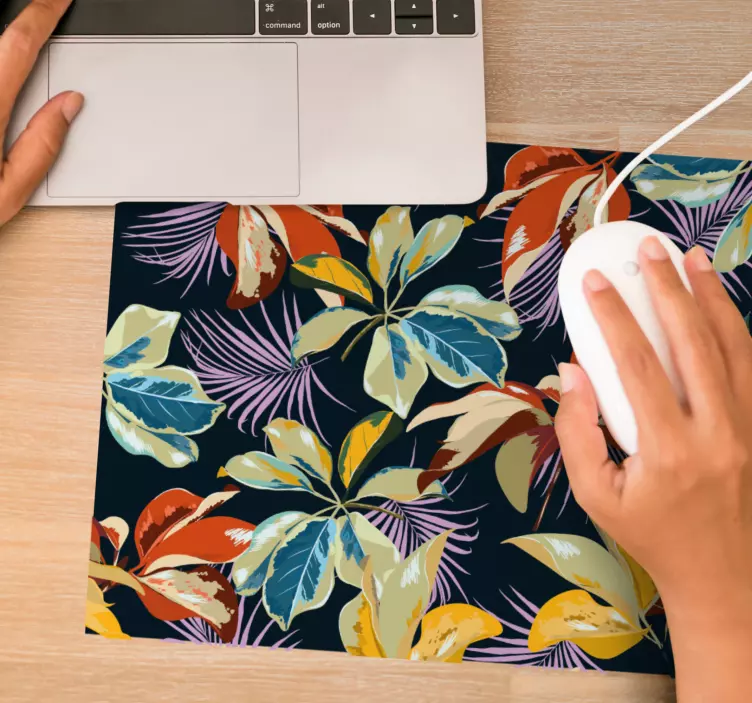 Tapis de souris motif floral tropical - TenStickers