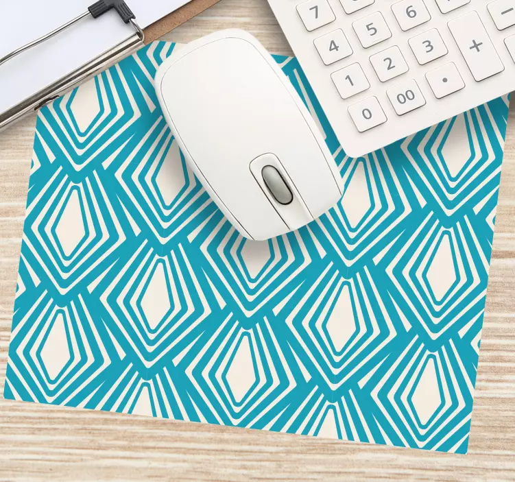 Tapis de souris motif formes bleues angulaires - TenStickers