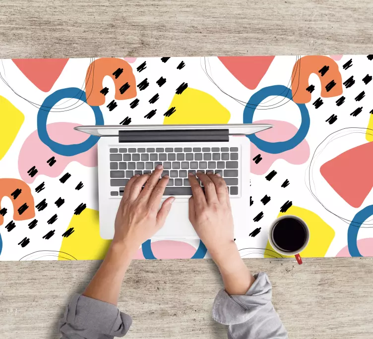 Tapis de souris motif formes colorées abstraites - TenStickers