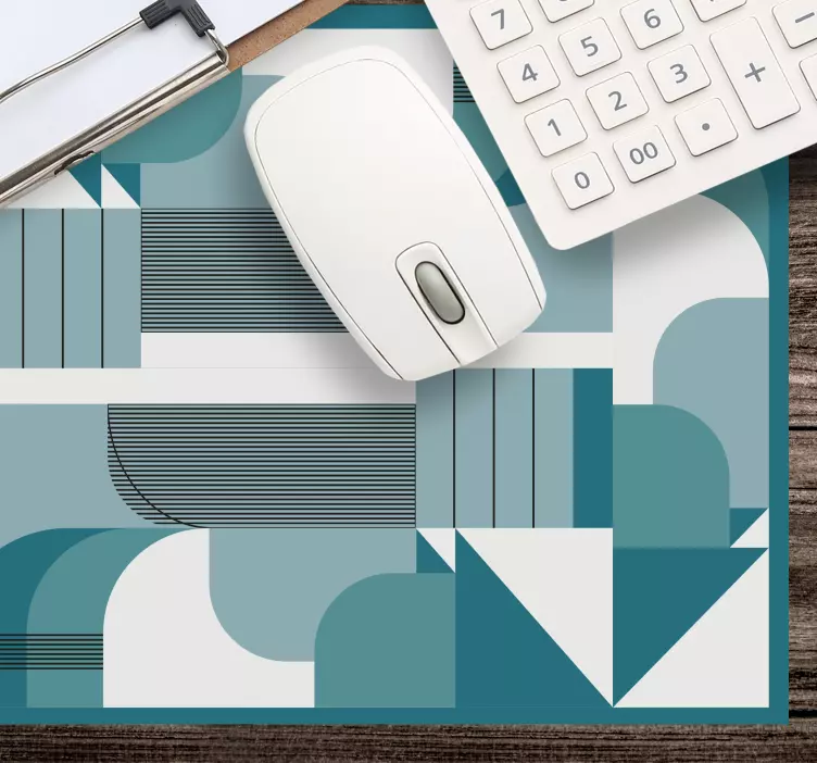 Tapis de souris motif formes géométriques azur - TenStickers