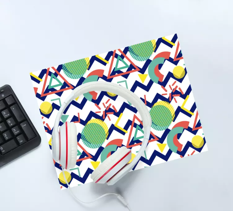 Tapis de souris motif formes géométriques vibrantes - TenStickers