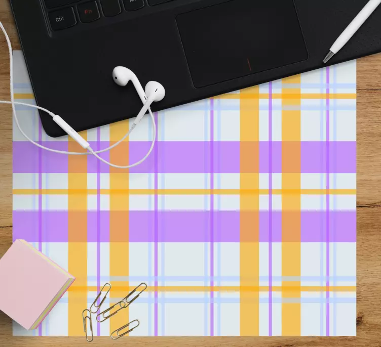 Tapis de souris motif géométrie écossaise vibrante - TenStickers
