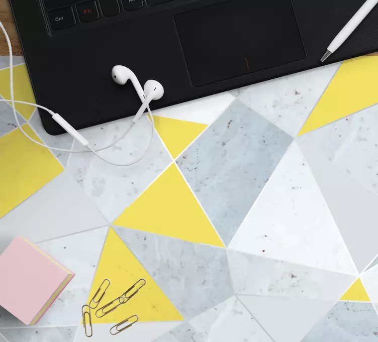 Tapis de souris motif géométrique jaune - TenStickers