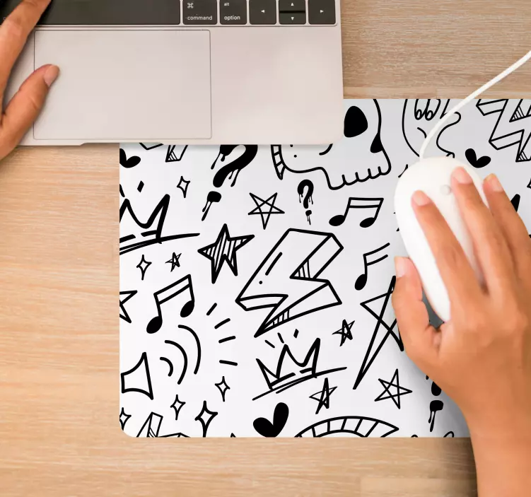 Tapis de souris motif icônes musicales stylisées - TenStickers