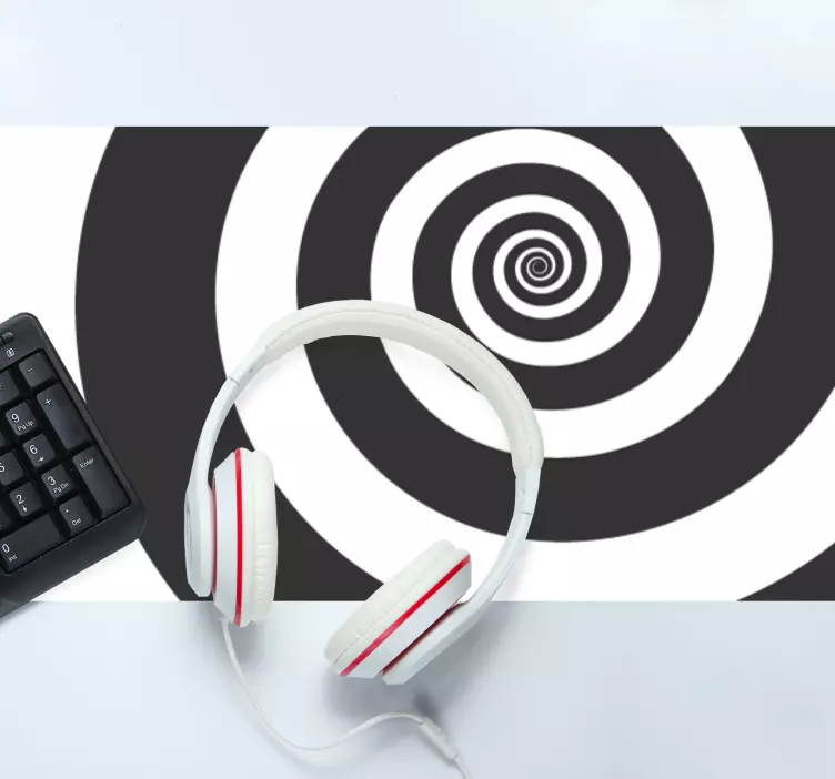 Tapis de souris motif illusion d'optique spirale - TenStickers