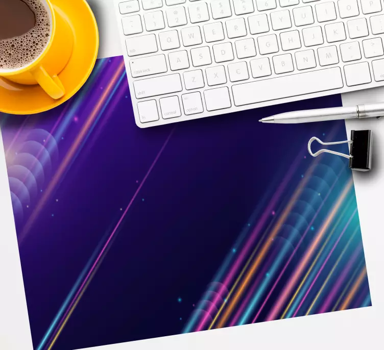 Tapis de souris motif lignes abstraites colorées - TenStickers